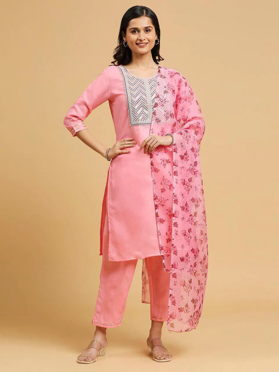 VT Designer Cotton Embroidery Kurti With Bottom Dupatta Wholesale Clothing Distributors in India